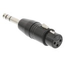 XLR-Adapter XLR 3-pol. female - 6.35 mm male Schwarz