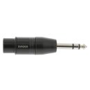 XLR-Adapter XLR 3-pol. female - 6.35 mm male Schwarz