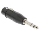 XLR-Adapter XLR 3-pol. female - 6.35 mm male Schwarz