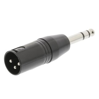 XLR-Adapter XLR 3-pol. male - 6.35 mm male Schwarz