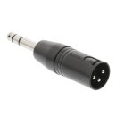 XLR-Adapter XLR 3-pol. male - 6.35 mm male Schwarz