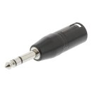 XLR-Adapter XLR 3-pol. male - 6.35 mm male Schwarz