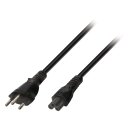 Netzkabel Schweiz CH Typ 12 - IEC-320-C5 5.00 m Schwarz