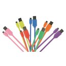 USB 2.0 Kabel USB A male - Micro-B male flach 1.00 m Lila