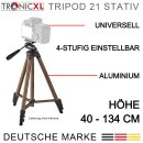 130cm Kamera 3 Bein Stativ für Nikon Canon Medion DSLR etc.