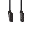 SCART-Kabel  |  SCART Stecker - SCART Stecker  |  1,0 m  |  Schwarz